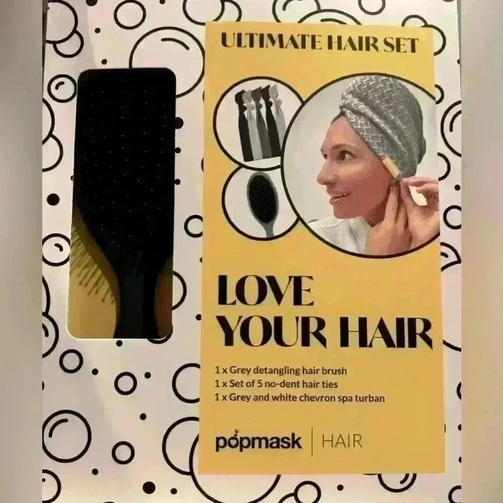 POPMASK Ultimate Love Your Hair Set ~ Grey ~ NEW! - Picture 3 of 4